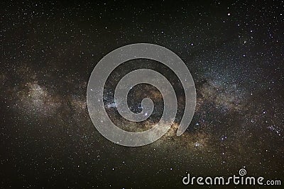 Core of Milky Way. Galactic center of the milky way, Long exposure photograph,with grain Stock Photo