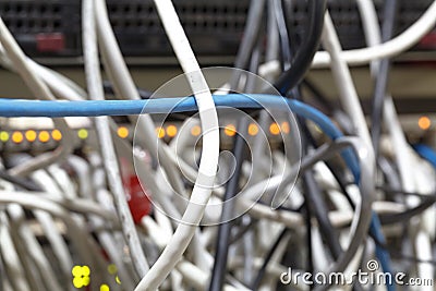 Core switch technology in network room place Stock Photo