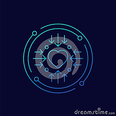 core value icon, linear design Vector Illustration