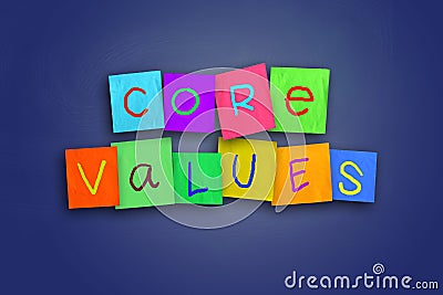 Core Values Stock Photo