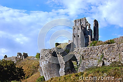 Corfe Castle Stock Photo