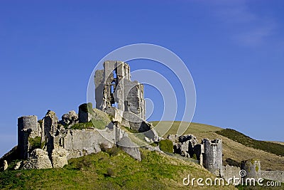 Corfe Castle Stock Photo