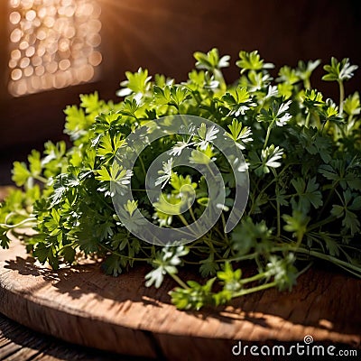 Coriander, fresh herbs leaves seasoning for cooking ingredient Stock Photo