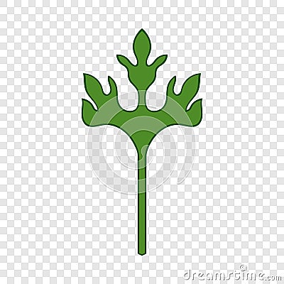 Coriander herb icon, cartoon style Vector Illustration