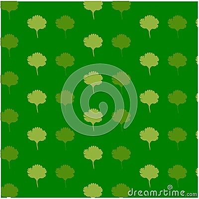 Coriander leaves texture vector pattern illustration various green Vector Illustration