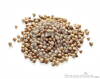 Coriander seeds, indian spice Stock Photo