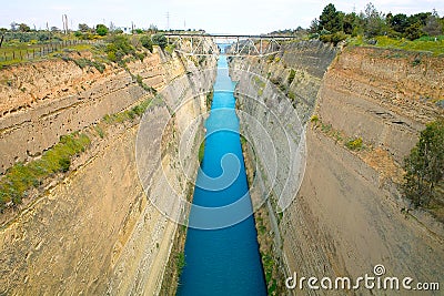 Corinth Canal Stock Photo