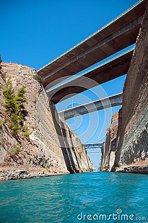 Corinth Canal Stock Photo