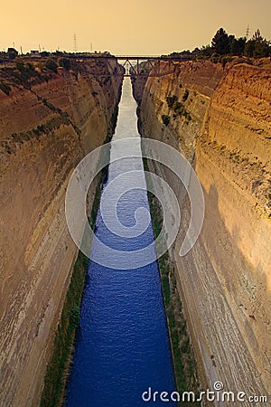 Corinth Canal, Greece Stock Photo