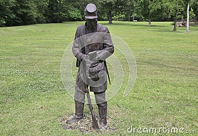Corinth Contraband Camp Solider Statue, Corinth, Mississippi Editorial Stock Photo