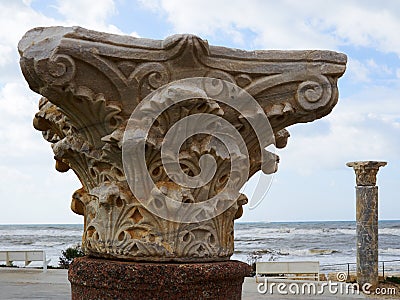 Corinthian Greek Ionic Roman Classical Marble Column Stock Photo