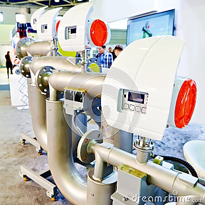 Coriolis flow meters Stock Photo