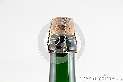 Cork in Chanpagne Bottle Stock Photo