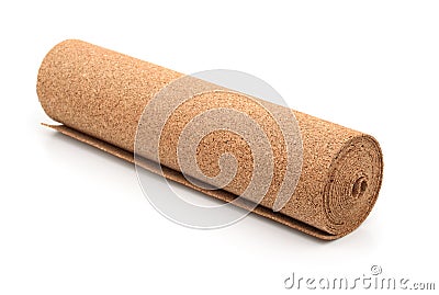 Cork flooring underlayment roll Stock Photo