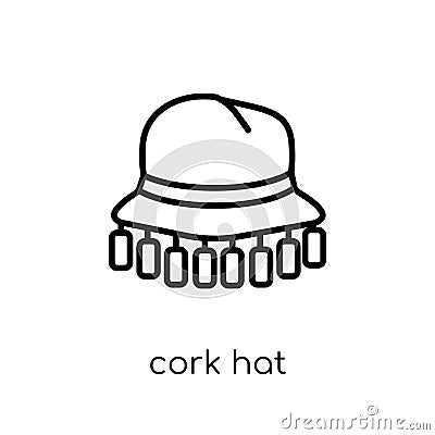 Cork hat icon from Australia collection. Vector Illustration