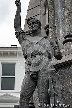 CORK, IRELAND - AUGUST 19, 2017: City Center of Cork, Ireland Editorial Stock Photo