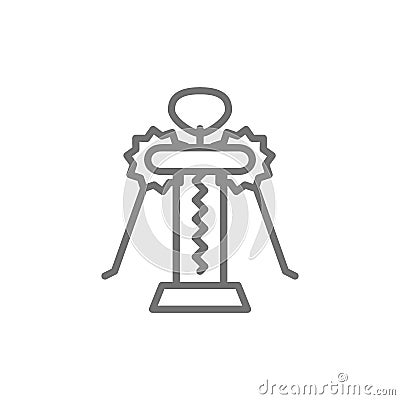 Corkscrew butterfly line icon. Vector Illustration