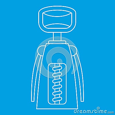 Corkscrew icon, outline style Vector Illustration