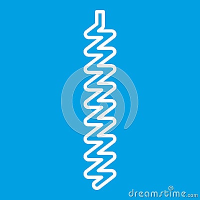 Corkscrew icon, outline style Vector Illustration