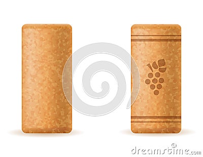 Corkwood cork for wine bottle vector illustration Vector Illustration