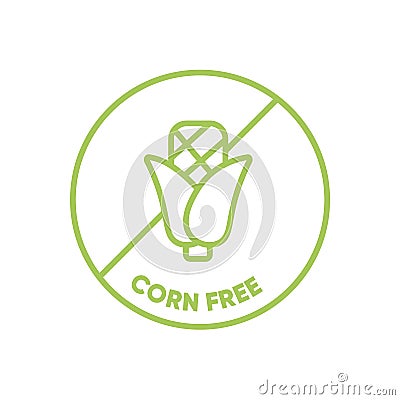 Corn free food icon Vector Illustration