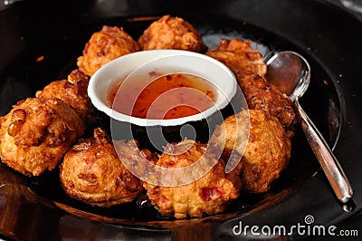 Corn Fritters Stock Photo