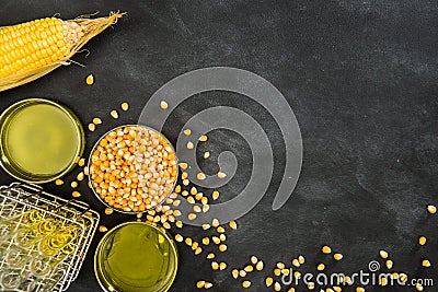 Corn genetically modified food concept Stock Photo