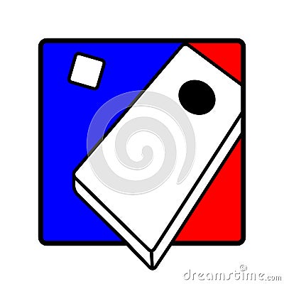 Corn hole icon symbol Vector Illustration