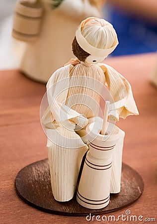 Corn husk doll Stock Photo