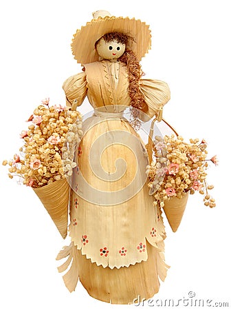 Corn husk doll Stock Photo