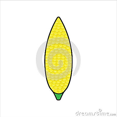 Corn icon design logo illustration template web vector simple Cartoon Illustration