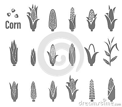 Corn icons. Vector illustration. Vector Illustration