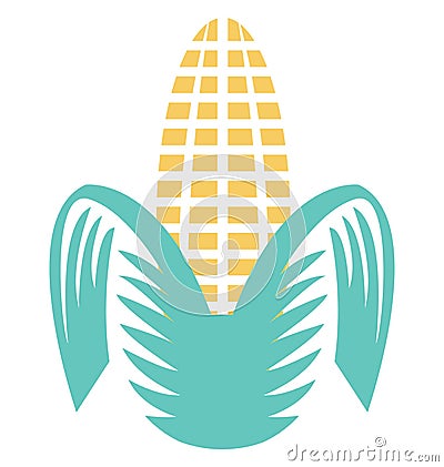 Corn Isolated Color Vector icon that can be easily modified or edit Vector Illustration