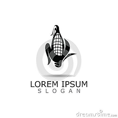 Corn Logo design, theme,farming template nature illustration Cartoon Illustration