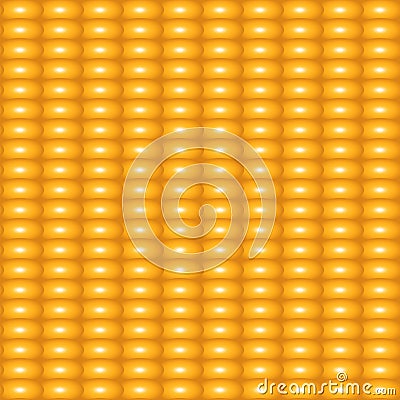 Grains corn yellow seamless background Cartoon Illustration