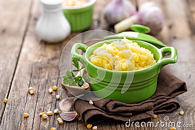 Corn porridge Stock Photo