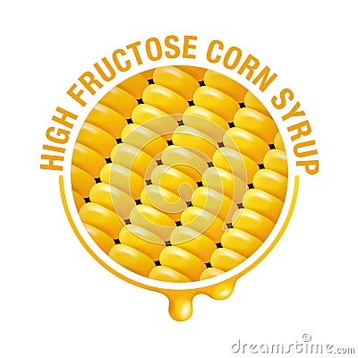 Corn Syrup with high fructose Vector Illustration