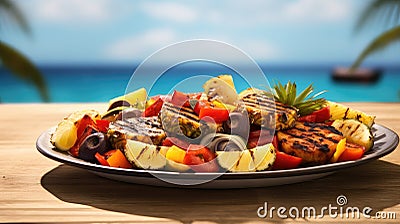 corn vegetable bbq food Cartoon Illustration