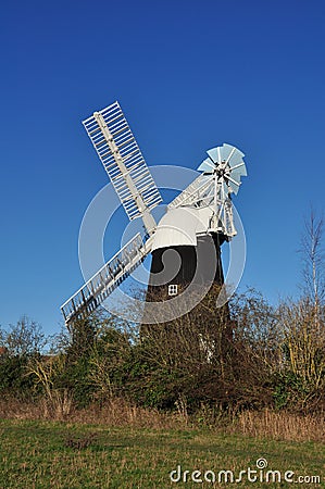 Corn Windmill, Wicken, Cambridgeshire Editorial Stock Photo