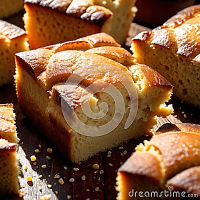 cornbread freshly baked bread, food staple for meals Stock Photo