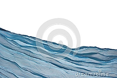 Corner Blue Aqua Water Wavy Fabric Textured Background Stock Photo