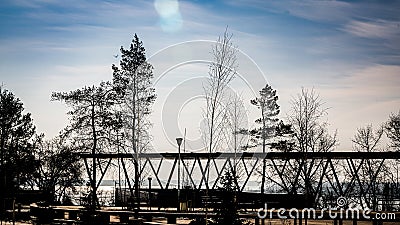 Corner of the Central Embankment Park in Volgograd with a view of the Volga Stock Photo