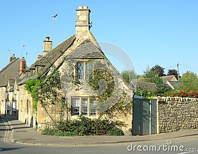 Corner cottage Stock Photo