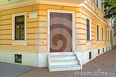 Corner Door Stock Photo