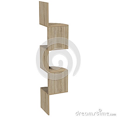 Corner multilevel shelf - serpentine Stock Photo