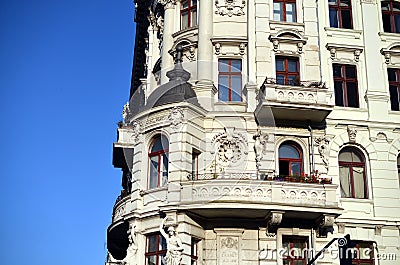Corner of old baroque building berllin Stock Photo