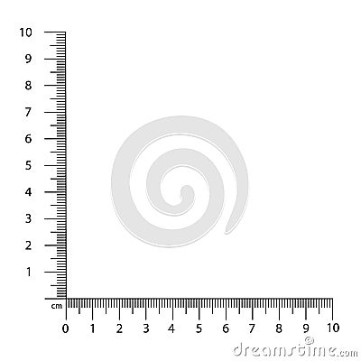 Corner ruler vector. Size indicators set isolated on background. Unit distances. Concept graphic element. Measuring Vector Illustration