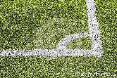 Corner soccer green field background Stock Photo