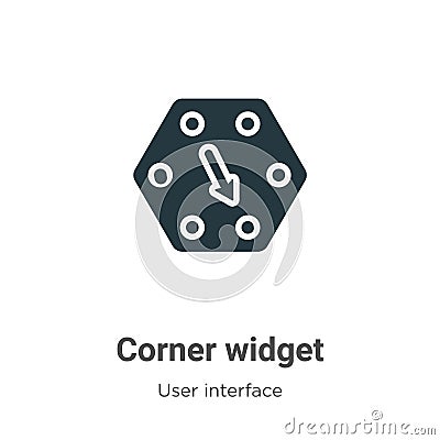Corner widget vector icon on white background. Flat vector corner widget icon symbol sign from modern user interface collection Vector Illustration