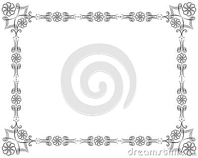 Corners and borders Vector Illustration